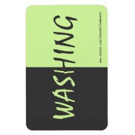 Wassen - Donkergrijs - w/website adres 4x6 Magneet