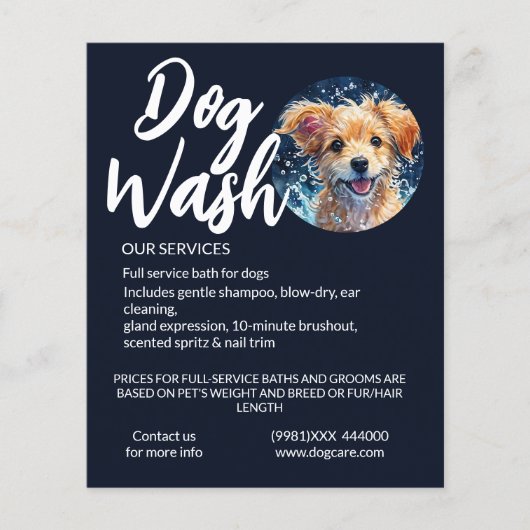 wassen met hondenbezem flyer (Voorkant)