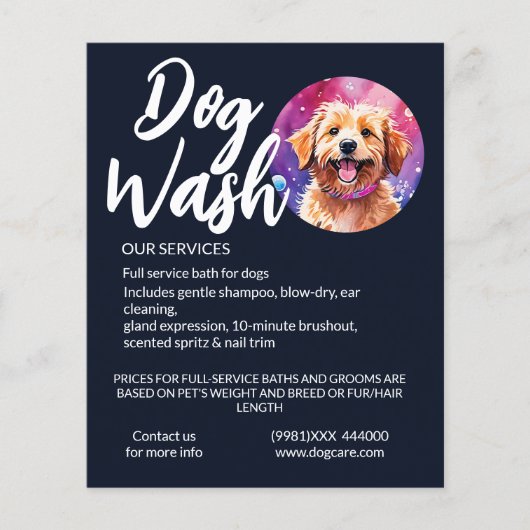 wassen met hondenbezem flyer (Voorkant)
