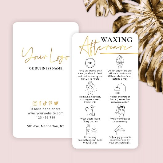 Wassen na de Intel Health Guide Witte & Gold Beaut Visitekaartje