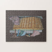 Wassen op wasgoed legpuzzel (Horizontaal)