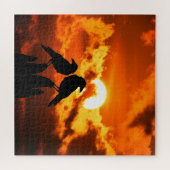 Wassen op zonsondergang legpuzzel (Horizontaal)