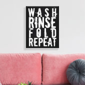 Wassen Spoelvouw Herhaal Wasserij Kamer Wanddecora Canvas Afdruk (Insitu (Woonkamer))