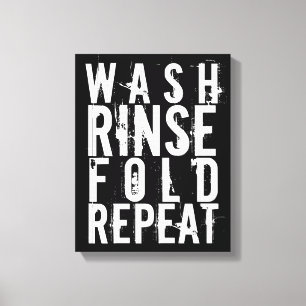 Wassen Spoelvouw Herhaal Wasserij Kamer Wanddecora Canvas Afdruk