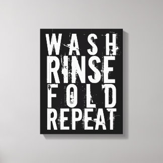 Wassen Spoelvouw Herhaal Wasserij Kamer Wanddecora Canvas Afdruk