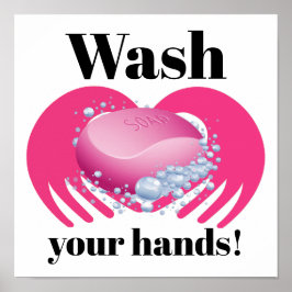 WASSEN UW HANDEN POSTER