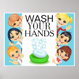 WASSEN UW HANDEN POSTER