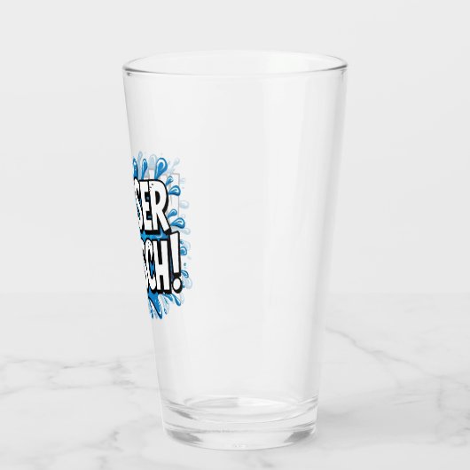 "Wasser marsch!" Feuerwehr-Humor Glas (Links)