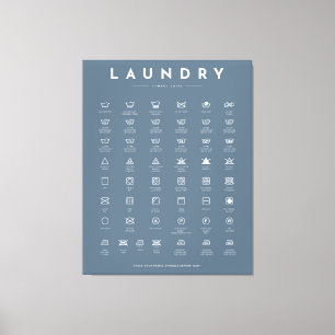 Wasserij kamer Decor Symbolen Teken Canvas Afdruk