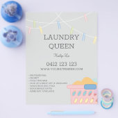 wasserij strijkdienst wasstraat flyer (Enkel)