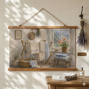 Wasserij van het Regenachtige Dag Huisje Hangend Wandkleed