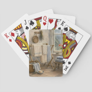Wasserij van het Regenachtige Dag Huisje Pokerkaarten