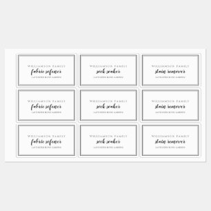 Wasserij zwart-wit product labels