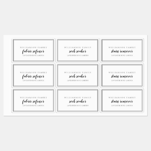 Wasserij zwart-wit product labels (Vel)