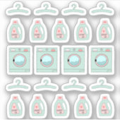 Wasserijdag reinigingsmiddel en klusjes Planner Sticker (Voorkant)