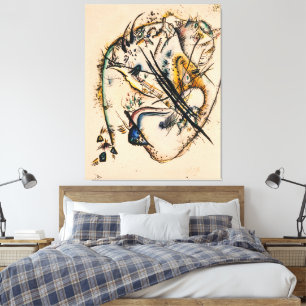 Wassily Kandinsky - Aquarel met Zeven Slagen Canvas Afdruk