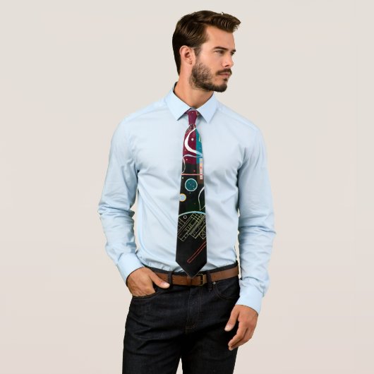 Wassily Kandinsky - Beweging één Abstracte Kunst Stropdas (In situ)