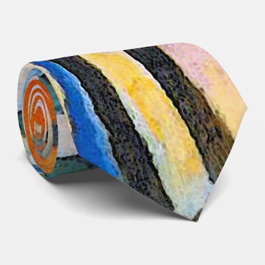 Wassily Kandinsky Compositie Vier - Abstracte kuns Stropdas (Opgerold)