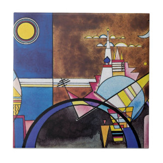 Wassily Kandinsky - Grote poort van Kiev Abstract Tegeltje