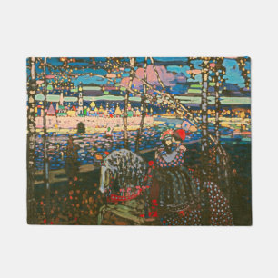 Wassily Kandinsky Het rijdende paar Russische kuns Deurmat