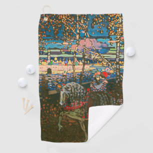 Wassily Kandinsky Het rijdende paar Russische kuns Golfhanddoek