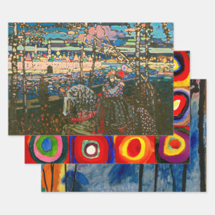 Wassily Kandinsky Het rijdende paar Russische kuns Inpakpapier Vel
