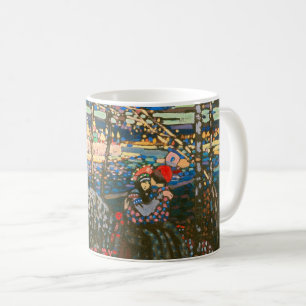 Wassily Kandinsky Het rijdende paar Russische kuns Koffiemok