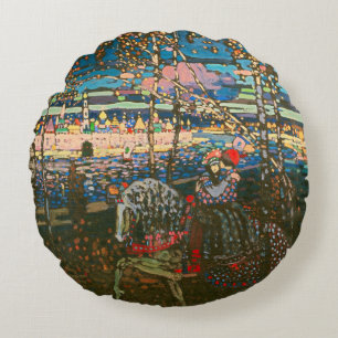 Wassily Kandinsky Het rijdende paar Russische kuns Rond Kussen