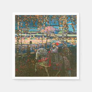 Wassily Kandinsky Het rijdende paar Russische kuns Servet