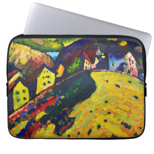 Wassily Kandinsky Houses in Murnau. Expressionisme Laptop Sleeve