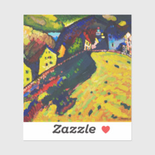 Wassily Kandinsky Houses in Murnau. Expressionisme Sticker