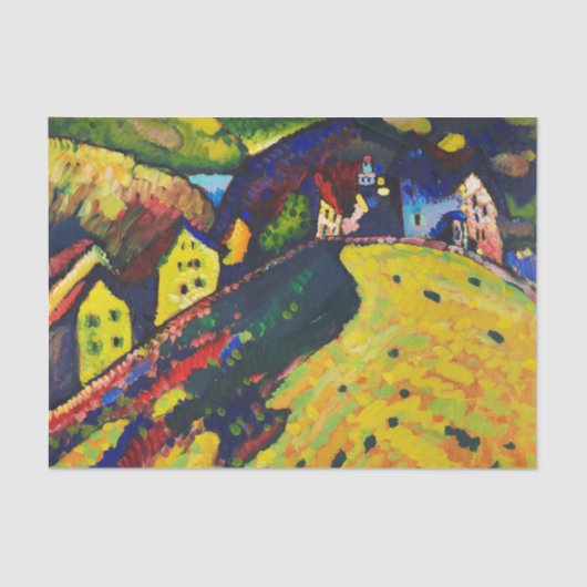 Wassily Kandinsky Houses in Murnau. Expressionisme Tissuepapier (Voorkant)