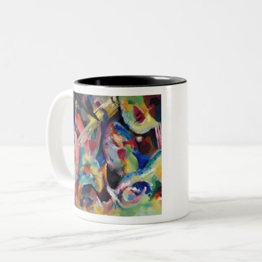 Wassily Kandinsky Improvisation Flood (1914) Tweekleurige Koffiemok (Voorkant links)