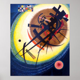 Wassily Kandinsky in de heldere ovaal Poster