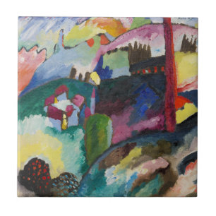 Wassily Kandinsky Landschap met Factory Chimney Tegeltje