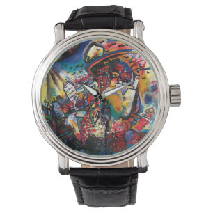 Wassily Kandinsky - Moskouse Cityscape Abstract Ar Horloge