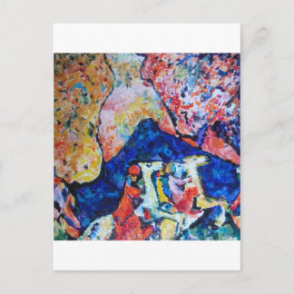 Wassily Kandinsky-paardenrider blauwe bergen Briefkaart