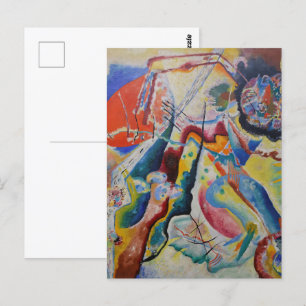 Wassily Kandinsky Rode vlek Klassieke Abstracte ku Briefkaart