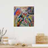 Wassily Kandinsky Rode vlek Klassieke Abstracte ku Poster (Keuken)