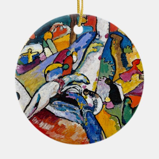 Wassily Kandinsky - Samenstelling II Abstracte kun Keramisch Ornament (Voorkant)