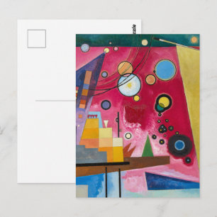 Wassily Kandinsky Schweres Rot 1924 Abstracte Kuns Briefkaart