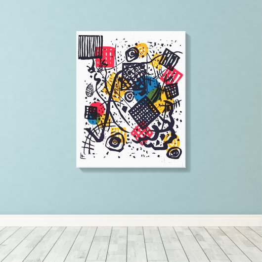 Wassily Kandinsky - Small Worlds V Abstracte kunst Canvas Afdruk (Insitu (Houten vloer))