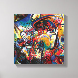 Wassily Kandinsky - Stadsgezicht Moskou Abstracte Canvas Afdruk