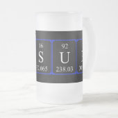 Wassue mot de table périodique gelé mug (Devant droit)