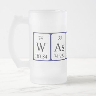 Wassue mot de table périodique gelé mug