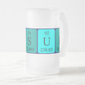 Wassue mot de table périodique gelé mug (Devant droit)