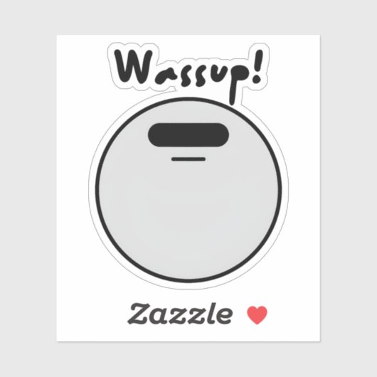 Wassup! - Speelse en vreugdevolle expressie Sticker (Vel)