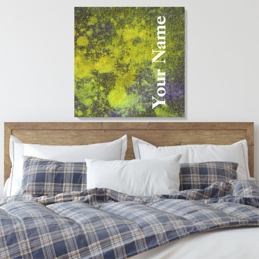 Wast Denim Design #11 op Emporio Moffa Canvas Afdruk (Insitu (Slaapkamer))