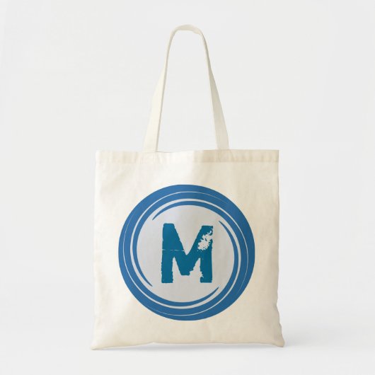 Wast weg! Blue Monogram Bag Tote Bag (Voorkant)