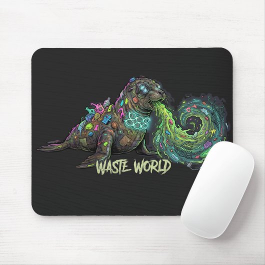 Waste World – Eco Protest Mouse Pad Muismat (Met muis)